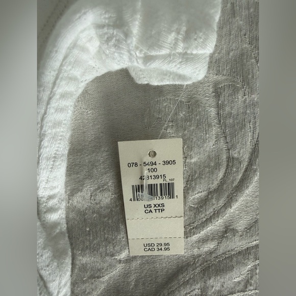 NWT aerie white pointelle tee xxs - Picture 3 of 3